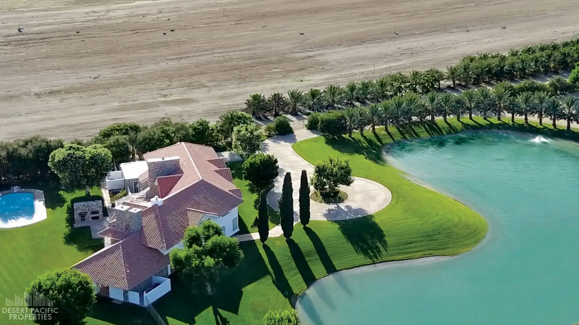 Aerial view of the 298-acre Keck Estate ranch in Vista Santa Rosa, California